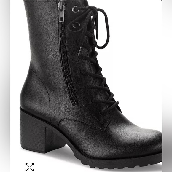 Women's Sheilaa Lace-Up Zip Lug Combat Booties, - Picture 5 of 10